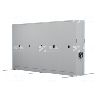 臻远 ZY-MJJA-26 手摇密集架移动档案柜钢制轨道密集柜通门 一列5组