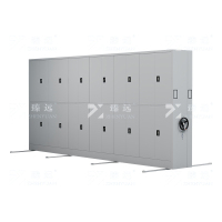 臻远 ZY-MJJA-06 手摇密集架移动档案柜钢制轨道密集柜通双节 一列六组