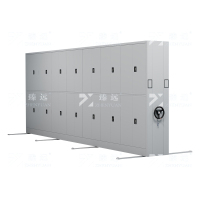 臻远 ZY-MJJA-07 手摇密集架移动档案柜钢制轨道密集柜通双节 一列七组