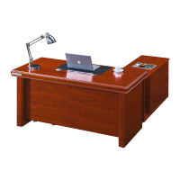 臻远ZY051124 油漆家具老板桌大班台办公桌主管经理桌含副柜 2米