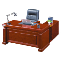 臻远ZY051112 油漆家具老板桌大班台办公桌主管经理桌含副柜 1.8米
