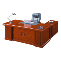 臻远ZY051115 油漆家具老板桌大班台办公桌主管经理桌含副柜 1.8米