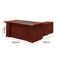 臻远ZY-BGZ-6油漆家具老板桌大班台办公桌主管经理桌含副柜 1.8米