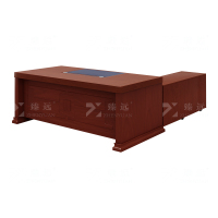 臻远ZY-DBT-16油漆家具老板桌大班台办公桌主管经理桌含副柜 2.2米