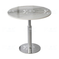 臻远ZY-VC112701 洽谈桌岩板餐桌 现代小圆桌会客接待商务休闲谈判桌