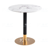臻远ZY-VC112706 洽谈桌现代小圆桌 会客接待休闲桌 人造大理石台面