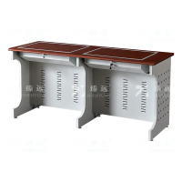臻远ZY4012414 隐藏式翻转电脑桌培训桌办公桌 B款双人位
