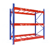 臻远 ZY4121479 重型货架仓储高位货架单层称重2000kg蓝橘色主架3层