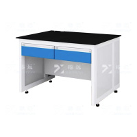 臻远 ZY-SYT-23 实验室工作台化验室操作台化验桌1米钢木二抽