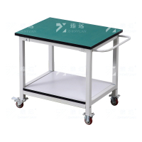 臻远ZY-GZTB-23 手推车双层周转车移动带刹车轮子工作台车间工具车