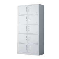 臻远ZY-GYGB-8铁皮更衣柜碗柜工厂宿舍存包柜衣柜鞋柜10门更衣柜