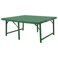臻远 ZY-ZDZ-03 户外会议作训桌铁皮折叠餐桌指挥作业桌1.2米 (含8马扎)