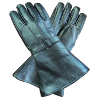 路盈顺 牛皮拼接手套(加长款) 均码 双