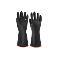 路盈顺 黑色工业乳胶手套 长35cm 双