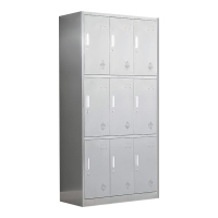相威不锈钢简约更衣柜员工衣柜储物柜更衣室储物柜304九门储物柜（不带板）
