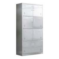 相威不锈钢简约更衣柜员工衣柜储物柜更衣室储物柜304八门更衣柜
