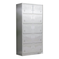 相威不锈钢简约更衣柜员工衣柜储物柜更衣室储物柜304十门储物柜