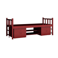 相威上下铺双层床实木营具宿舍床实木单层床 【带床下柜】