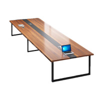 相威简约现代会议桌办公家具工作台会议室长条桌办公桌椅组合4*1.4（米）