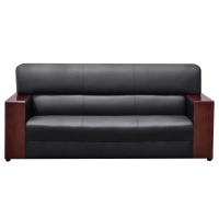 相威简约现代沙发办公室沙发接待会客二层牛皮三人位