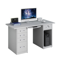 相威钢制桌子办公桌铁皮桌电脑桌五斗一空1.6米