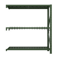 相威消防铁锹镐架农具摆放架安保装备器材存放架绿色货架双层盾牌中型-副架