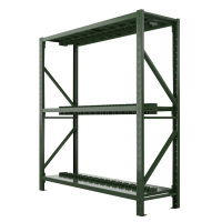 相威消防铁锹镐架农具摆放架安保装备器材存放架绿色货架双层盾牌重型-主架