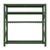 相威消防铁锹镐农具摆放架安保装备器材存放架盾牌架绿色货架中型-主架
