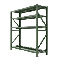 相威消防铁锹镐农具摆放架安保装备器材存放架盾牌架绿色货架重型-主架