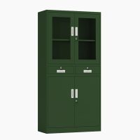 相威绿色铁皮文件柜办公室档案柜资料柜财务凭证柜钢制办公柜加厚二斗器柜