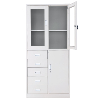 相威钢制文件柜资料柜档案柜财务凭证柜带锁储物柜铁皮柜书柜偏五斗文件柜