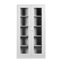 相威钢制文件柜资料柜档案柜财务凭证柜带锁储物柜铁皮柜书柜通玻对开门文件柜