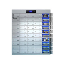 相威不锈钢员工食堂消毒碗柜餐厅紫外线高温餐具柜多格饭盒储物柜50门餐盘柜紫外线消毒