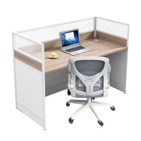 相威职员办公桌椅组合简约现代屏风卡座工位隔断式财务工位桌子 单人位+椅