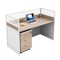 相威职员办公桌椅组合简约现代屏风卡座工位隔断式财务工位桌子 单人位+活动柜