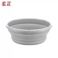 柔芷 可折叠塑料盆 32cm/个