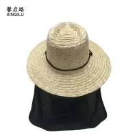 馨启路 遮阳网眼布草帽 均码 顶