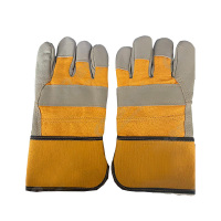 路吉通 半皮帆布手套 均码 双