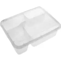 鑫扬赢一次性餐具 四格塑料餐盒XYY-650ML*300套 1件