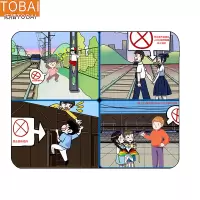 拓栢 路外宣传鼠标垫普厚2MM 21*26cm/个