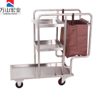 万山宏业 工具车不锈钢保洁车清洁车手推车长102cmLW34T/个