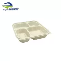 铂锜澳大四格玉米淀粉基餐盒/ 1300ml-200套/箱