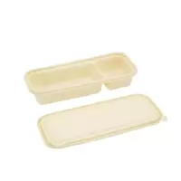 铂锜澳 长二格玉米淀粉基餐盒/550ml-300套/箱