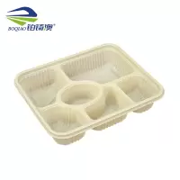 铂锜澳 六格玉米淀粉基餐盒/1200ml-200套/箱