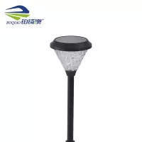 铂锜澳 圆形太阳能地插灯 160*700mm-白光暖光 个