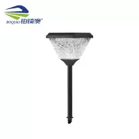 铂锜澳 方形太阳能地插灯 160*160*700mm-白光暖光 个