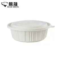 熊晟 一次性降解饭盒 汤盆 2500ml 100个/箱