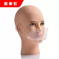 喜事虹 透明塑料口罩 餐饮厨房专用独立包装 均码 个