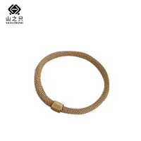 山之只 简约高弹力发绳发圈 卡其色 根