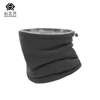 山之只 冬季防寒面罩脖套 黑色均码 个